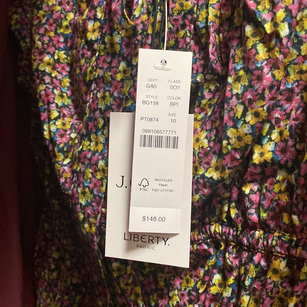 J. Crew - Cinched-Waist Organic Cotton Top in Liberty Busy Izzy Floral Print - Picture 5 of 5